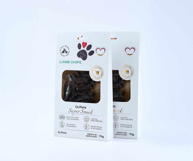 O2 Pets Snack Lamb Chips, 70g x2