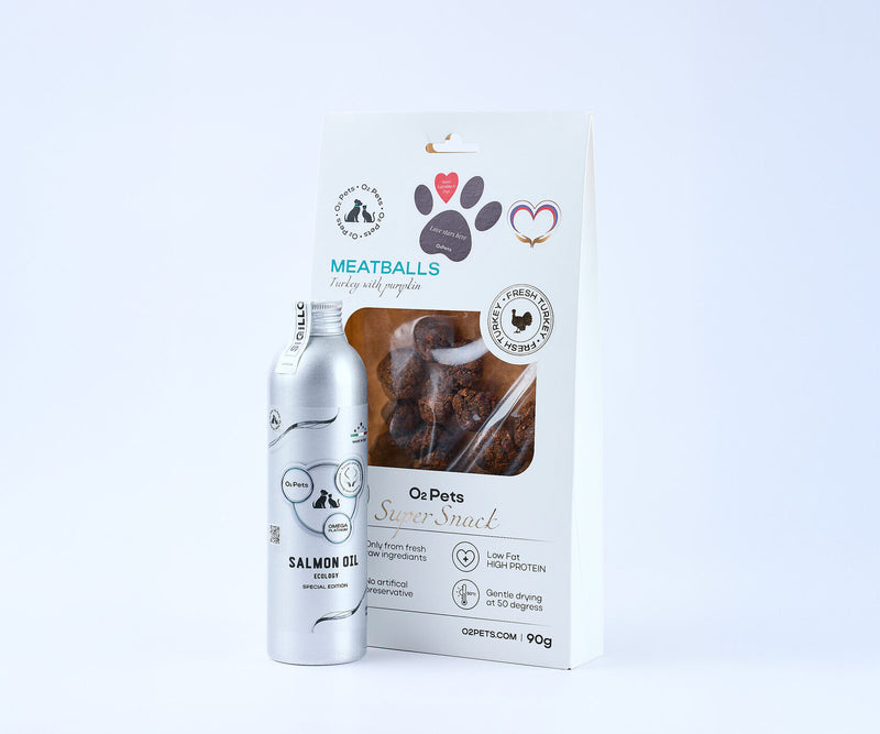Natural Supplement Based on Omega-3 PLATINUM + Snack Meatballs Turkey